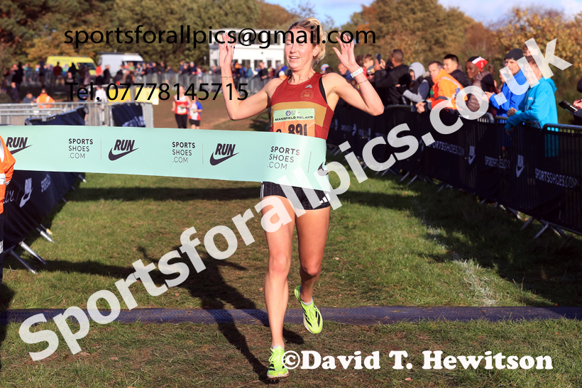 Senior Womens 2025 National Cross Country Relays, Berry Hill Park, Mansfield. Photo: David T. Hewitson/Sports for All Pics